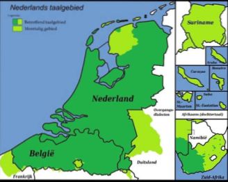 Nederlands taalgebied en zijn 5 accenten.